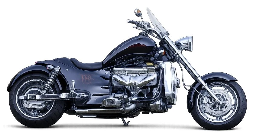 Une moto Boss Hoss noire