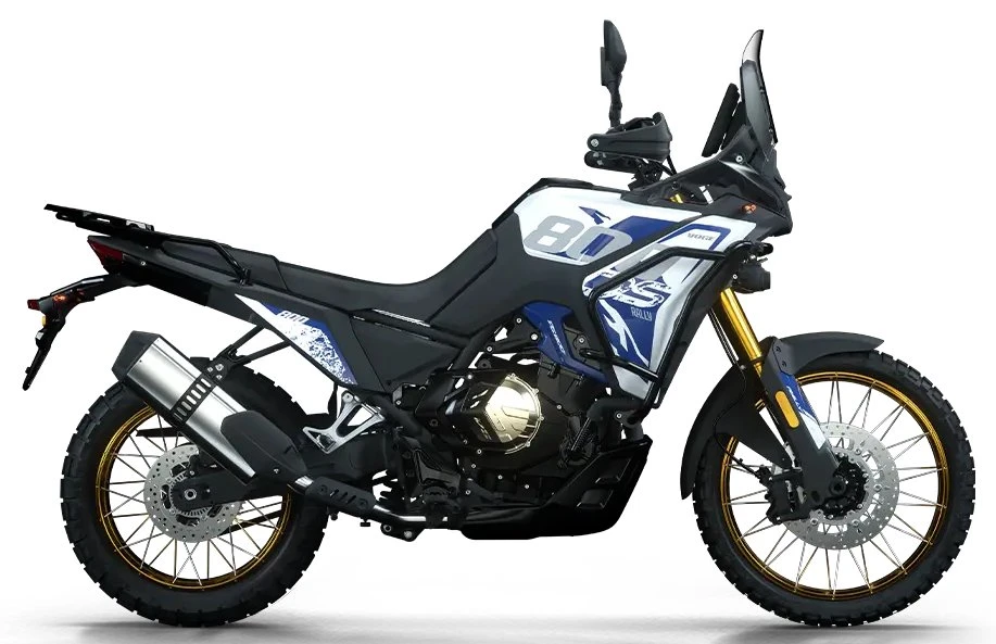 Une moto Voge DS 800 X Rally vue de profil