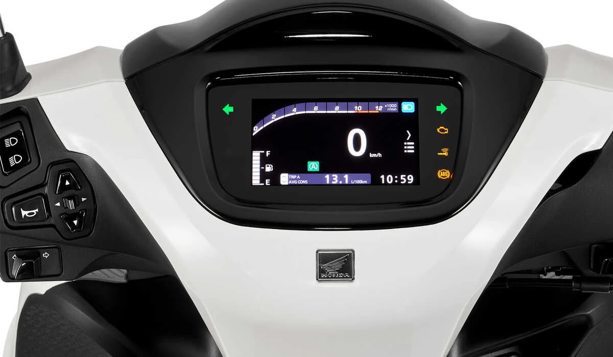 le poste de conduite du scooter Honda SH Mode 125 2027