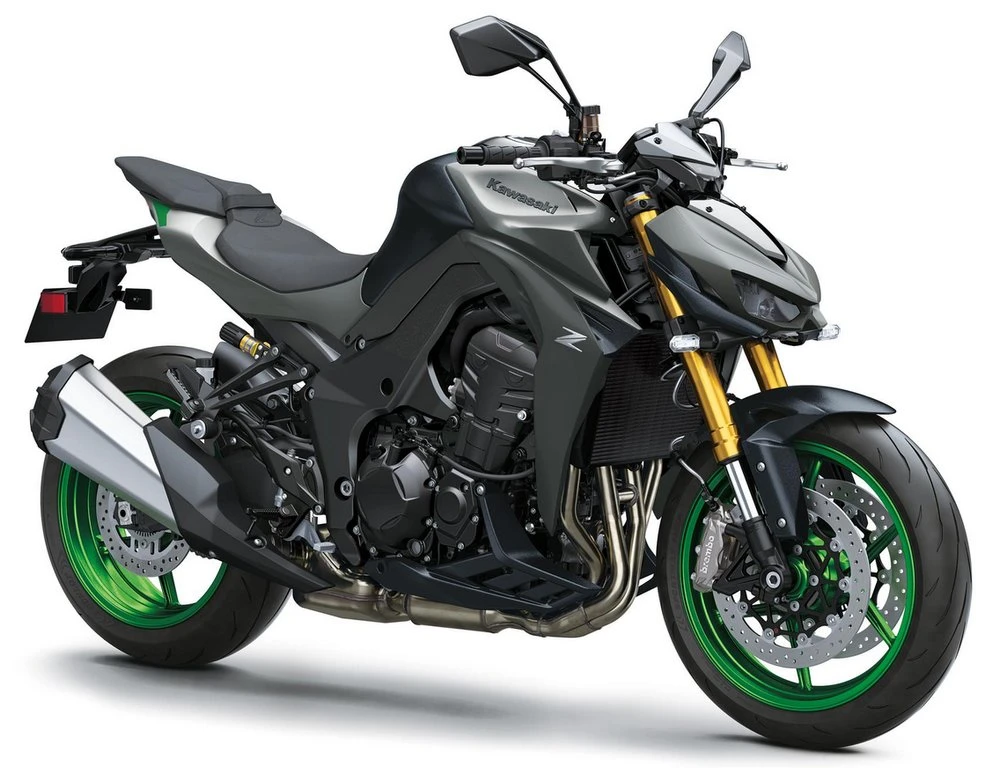 Une moto Kawasaki Z 1100 SE de 2026 en photo studio