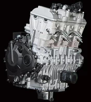 Le moteur de la Kawasaki 250 ZX-25R, dont sera dérivé le motrur de la ZX-4R.
