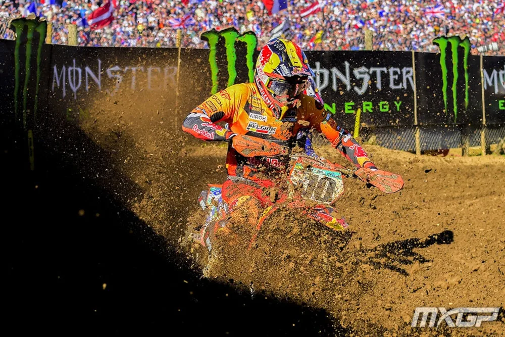 Lucas Coenen, con su KTM, en el equipo de Bélgica