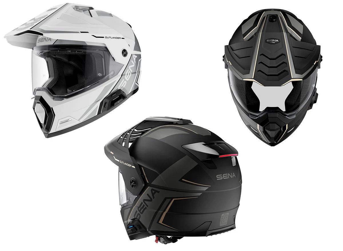 Plusieurs angles de vues du casque Sena Outlander