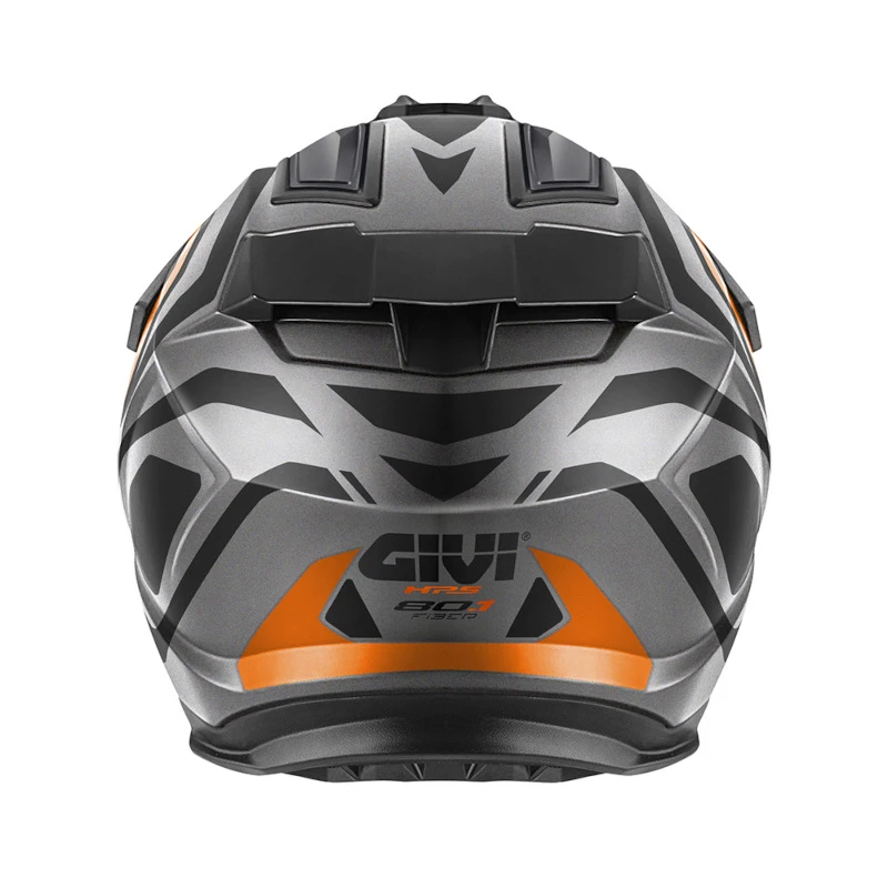 L'arrière du casque Givi HPS 80.1 en couleur orange