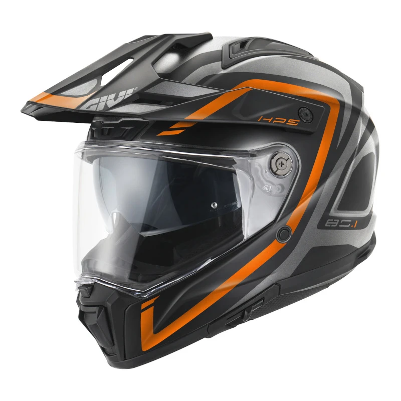 Le casque HPS 80.1 avec des liserés oranges