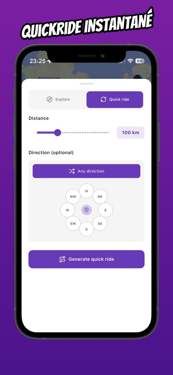 Configuración de la aplicación Vroom GPS para salir rápidamente