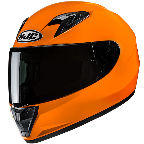 Un casco HJC Y10 blanco y naranja