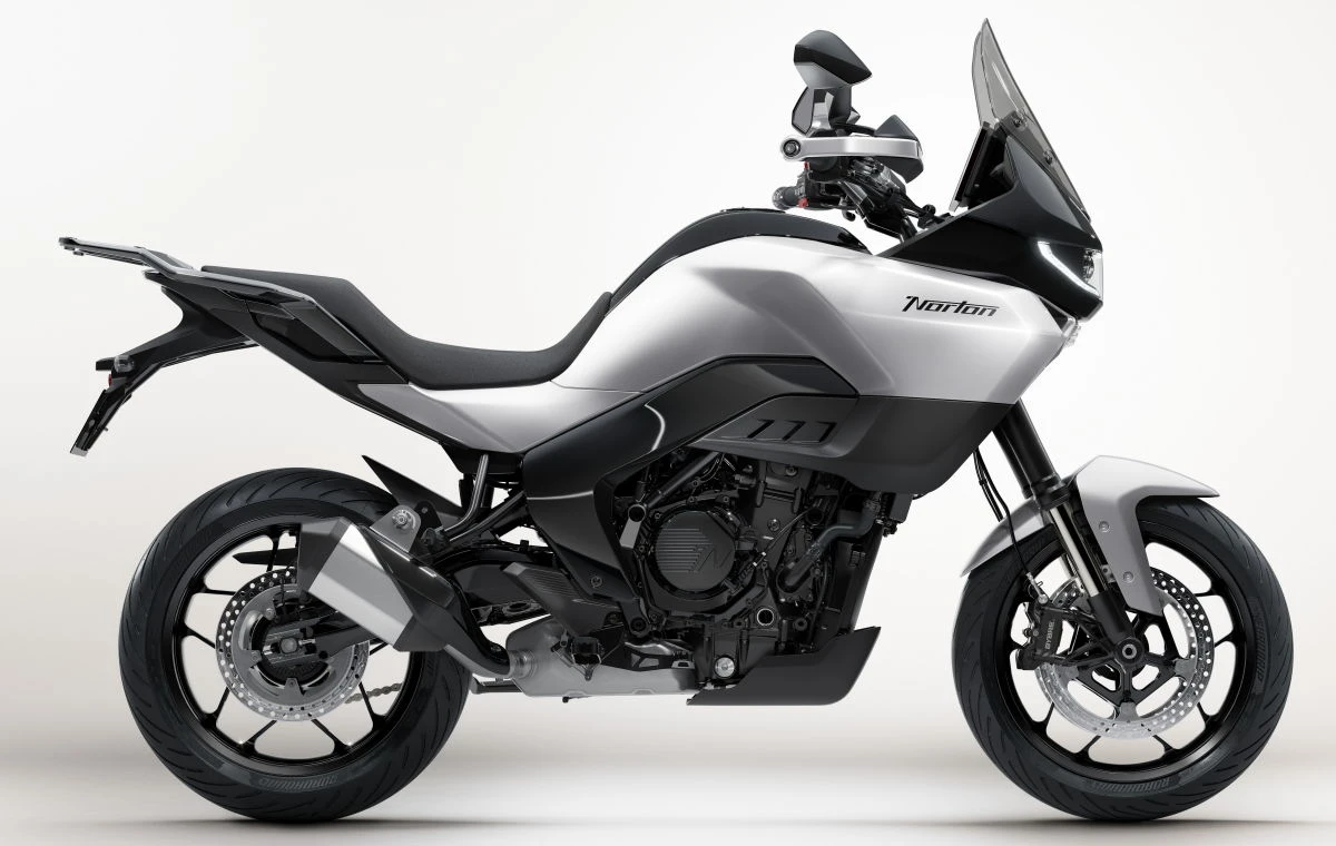 Une moto Norton Atlas GT de 2026 vue de profil
