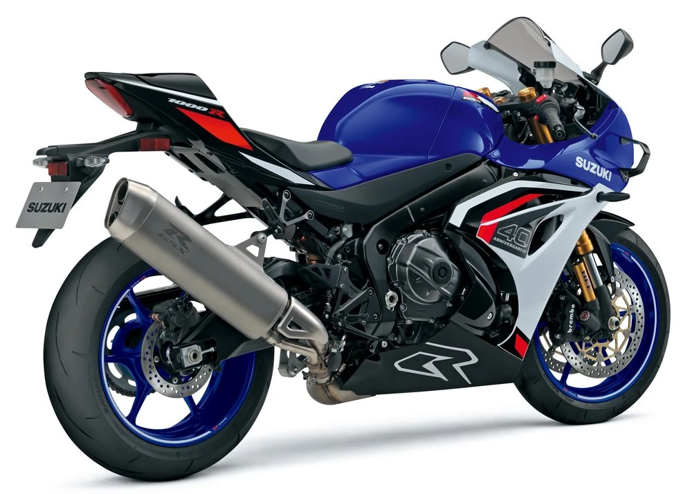 Vue de 3/4 arrière de la Suzuki GSX-R1000R 2026