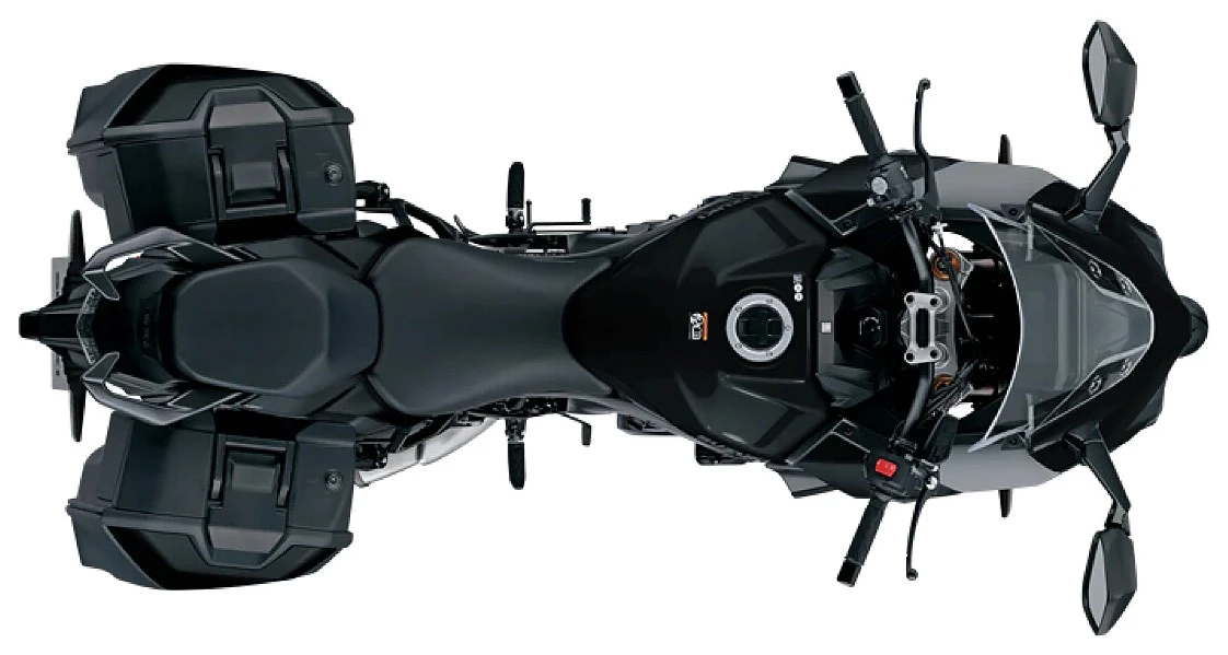 Vue du dessus de la Suzuki GSX-S1000GT +
