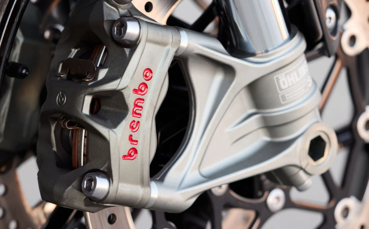 Les étriers de frein Brembo Stylema de la Triumph Speed Triple 1200 RS 2025