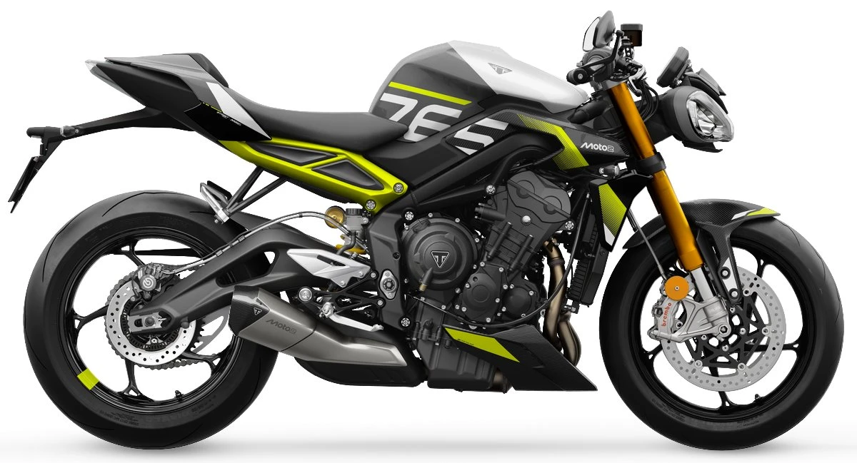 La Triumph 765 Street Triple Moto2 Edition de 2026 vue de profil