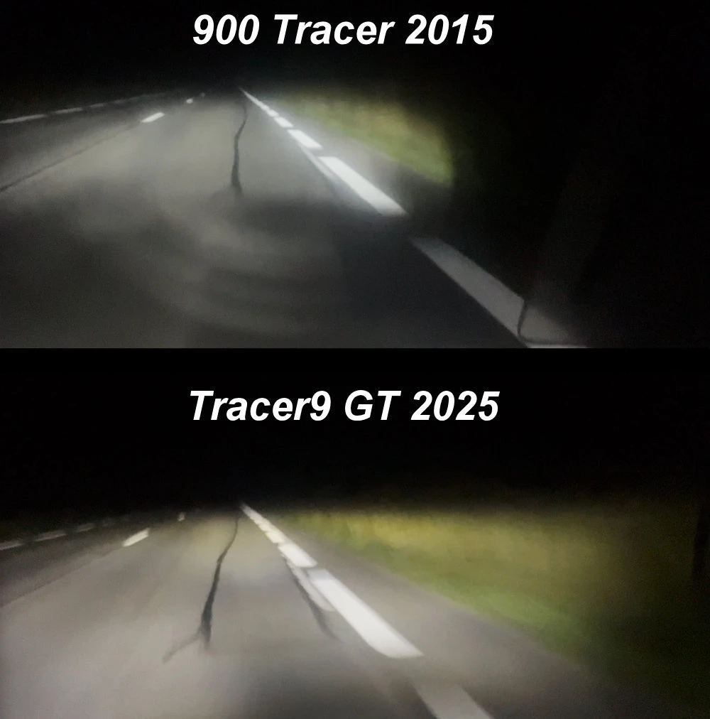 Essai de la Yamaha 900 Tracer 9 GT 2025 - Eclairage